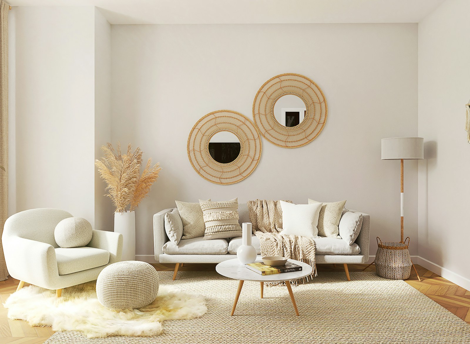 Neutral living room interior